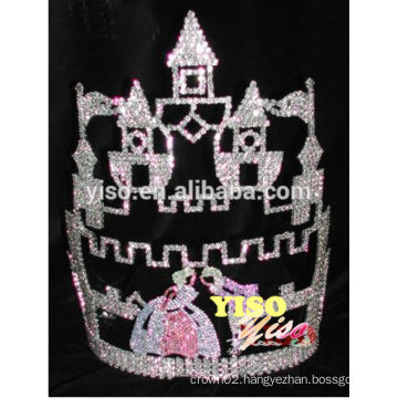 best selling beauty pageant hot sale castle queen tiara crown